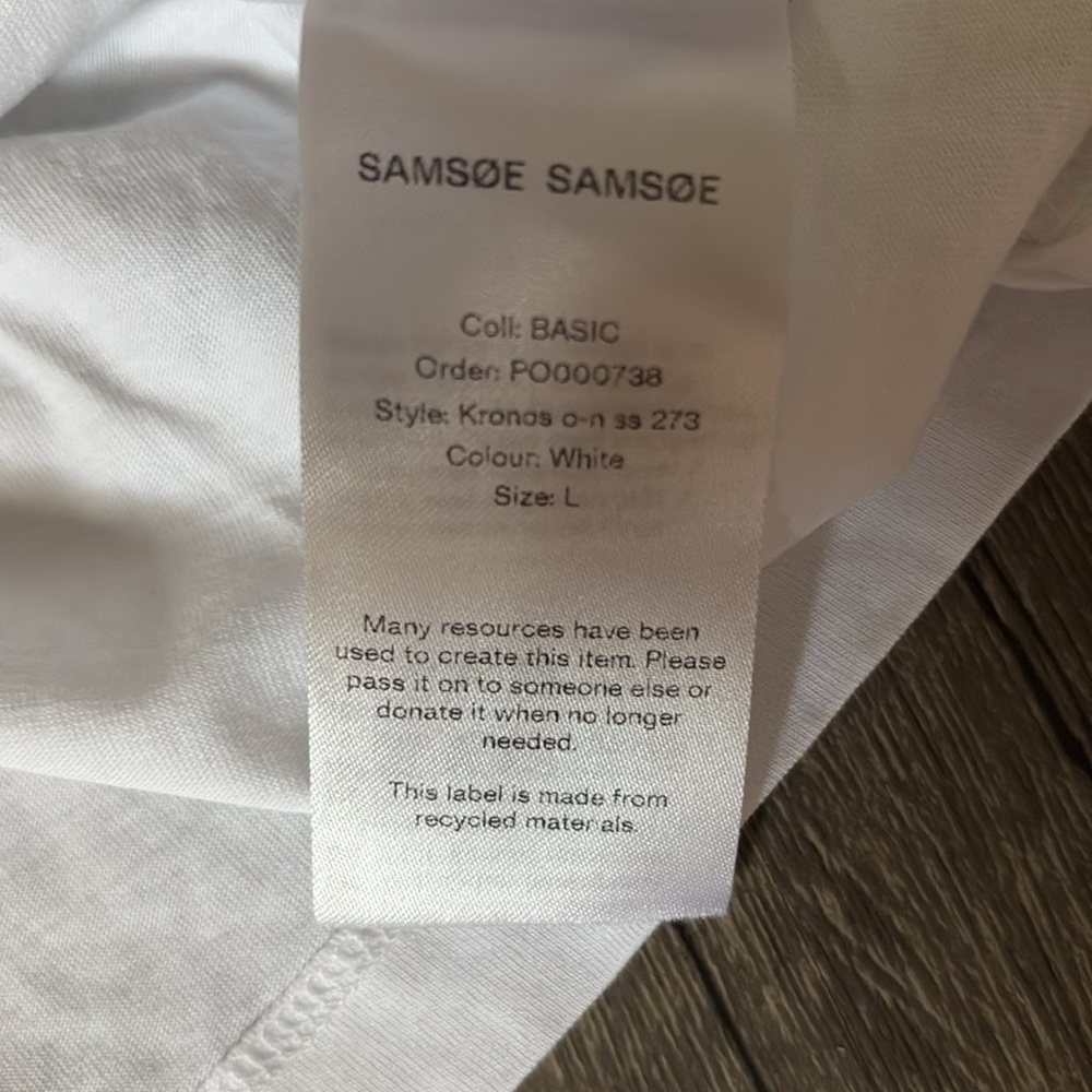 Samsøe Samsøe Kronos men’s basic white tee - large - Picture 6 of 6